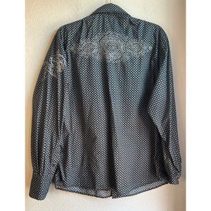 Platini Jeans Co. Men's Size Medium Pearl Snap Shirt Western Rodeo Embro…